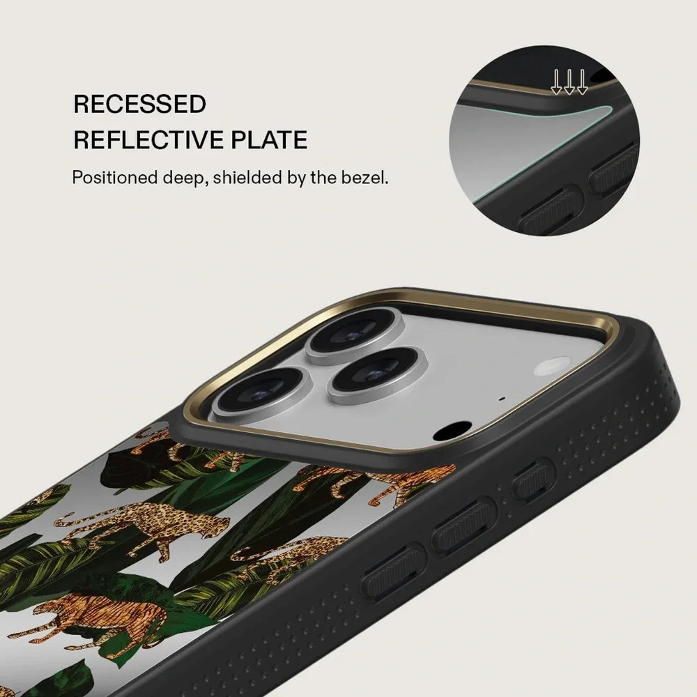 Burga | iPhone 17 pro elite mirror (MagSafe) ‘Morning commute’ Phone Case - Gold